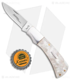 Imperial Schrade Lockback Knife Cracked Ice (2.5" Satin) -Sharp Knife World Imperial Schrade LB Cracked Ice BHQ 54940 jr bottlecap