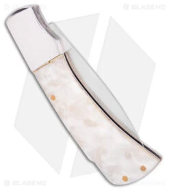 Imperial Schrade Lockback Knife Cracked Ice (2.5" Satin) -Sharp Knife World Imperial Schrade LB Cracked Ice BHQ 54940 jr side