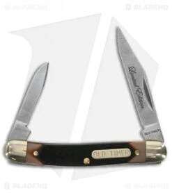 Old Timer Limited Edition 3-Piece Gift Set Fixed/Folders Black W/ Tin 12 Old Timer Limited Edition 3-Piece Gift Set Fixed/Folders Black W/ Tin -Sharp Knife World Old Timer 3 Piece Fixed Folders Saw Cut Handles Satin BHQ 123469 jr folding 2