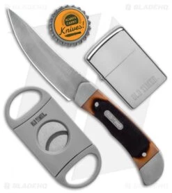 Old Timer Fixed Blade Knife With Lighter & Cigar Cutter 13 Old Timer Fixed Blade Knife With Lighter & Cigar Cutter -Sharp Knife World Old timer Folder w Lighter Cigar Cutter BHQ 123466 td size