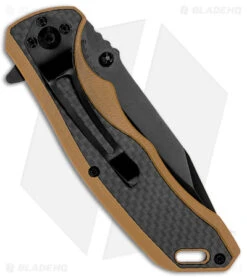 Sharp Knife World -Sharp Knife World Schrade 3.3in Ug folder Tan Black BHQ 113760 jr side