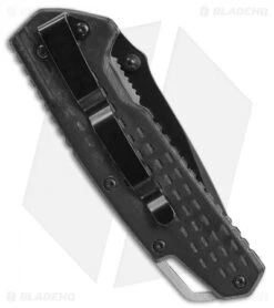 Schrade Folding Knife Black Aluminum (2.75" Black) SCH219BK -Sharp Knife World Schrade Black Alum Black SCH219BK BHQ 61930 jr side