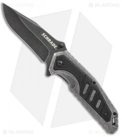 Schrade Blackwash Liner Lock Knife (3.25" Black SW) SCH507