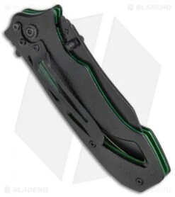 Schrade EDC Liner Lock Knife Aluminum Black (3.3" Black) SCP17-32 -Sharp Knife World Schrade EDC Aluminum Black Green Black SCP17 32 BHQ 75994 jr side