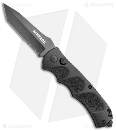 Schrade Extreme Survival Tanto Automatic Knife (3.25" Black Serr) SC60BTS 3 Schrade Extreme Survival Tanto Automatic Knife (3.25" Black Serr) SC60BTS