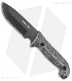 Schrade Frontier Full Tang Fixed Blade Knife Gray Micarta (5" Black) SCHF51M