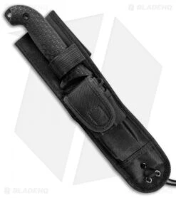 Schrade Frontier Full Tang Fixed Blade Knife Black TPE (5" Black) SCHF51 -Sharp Knife World Schrade Frontier full tang black TPE black SCHF51 BHQ 62032 er sheath