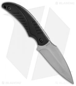 Schrade SCHF66 Full Tang Fixed Blade Knife Black (3" Satin) -Sharp Knife World Schrade Full Tang Blk SCHF66 BHQ 67909 jr side
