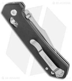 Schrade Divergent Pivot Lock Knife Black G-10 (3.25" Satin) -Sharp Knife World Schrade G 10 UG Slingshot Drop Black Satin 1136032 BHQ 125131 jr side