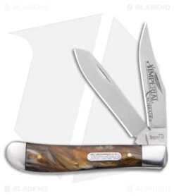 Schrade Imperial Trapper Knife 3.5" Amber Swirl IMP15T