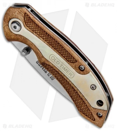 Old Timer Spring Assisted Knife Desert Ironwood (3" Mirror) 4 Old Timer Spring Assisted Knife Desert Ironwood (3" Mirror) - Image 2