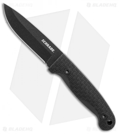 Schrade Large Frontier Fixed Blade Black TPE (4.3" Black) SCHF56L 3 Schrade Large Frontier Fixed Blade Black TPE (4.3" Black) SCHF56L