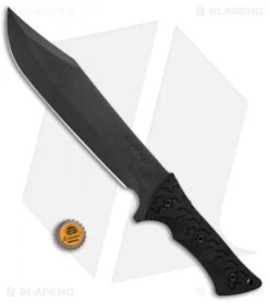Schrade Leroy Bowie Fixed Blade Knife Black TPE (10.25" Gray) SCHF45 9 Schrade Leroy Bowie Fixed Blade Knife Black TPE (10.25" Gray) SCHF45 -Sharp Knife World Schrade Leroy Bowie Black TPE Gray SCHF45 BHQ 36734 jr bottlecap