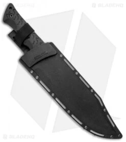 Schrade Leroy Bowie Fixed Blade Knife Black TPE (10.25" Gray) SCHF45 8 Schrade Leroy Bowie Fixed Blade Knife Black TPE (10.25" Gray) SCHF45 -Sharp Knife World Schrade Leroy Bowie Black TPE Gray SCHF45 BHQ 36734 jr sheath