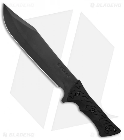 Schrade Leroy Bowie Fixed Blade Knife Black TPE (10.25" Gray) SCHF45 3 Schrade Leroy Bowie Fixed Blade Knife Black TPE (10.25" Gray) SCHF45