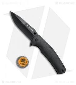 Schrade SCH003 Liner Lock Folding Knife Black (3.5" Black) -Sharp Knife World Schrade Liner Lock Black Black SCH003CP BHQ 67507 jr bottlecap