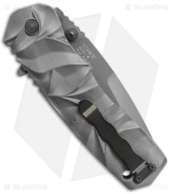 Schrade MAGIC Dual Action Spring Assisted Knife Gray (3.375" Gray Serr) SCHA12S -Sharp Knife World Schrade MAGIC Dual Action SA Gray Gray Serr SCHA12S jr side