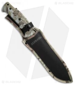 Schrade Mini Machete Fixed Blade Knife Camo (8.75" Black) -Sharp Knife World Schrade Mini Machete camo black BHQ 74715 er sheath