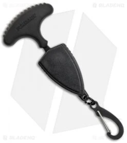 Schrade SCHF50 Mini Push Dagger Fixed Blade Knife (1.5" Black Serr) -Sharp Knife World Schrade Mini Push Dagger Black Serr SCHF50 BHQ 62031 jr sheath