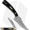Old Timer Sharpfinger Fixed Blade Knife & Pocket Knife Combo - Black/Brown