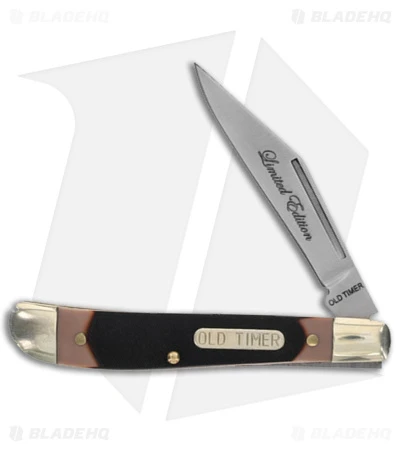 Old Timer Sharpfinger Fixed Blade Knife & Pocket Knife Combo - Black/Brown 5 Old Timer Sharpfinger Fixed Blade Knife & Pocket Knife Combo - Black/Brown - Image 3