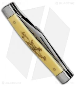 Old Timer 2016 Limited Edition Knife Gift Set Yellow Scrimshaw 13 Old Timer 2016 Limited Edition Knife Gift Set Yellow Scrimshaw -Sharp Knife World Schrade Old Timer 2016 Edition Yellow SCPROM 16 32CP BHQ 49194 jr knife 1 side