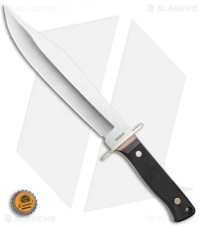 Schrade Old Timer Bowie Fixed Blade Knife Black/Tan (10" Satin) 6 Schrade Old Timer Bowie Fixed Blade Knife Black/Tan (10" Satin) - Image 4