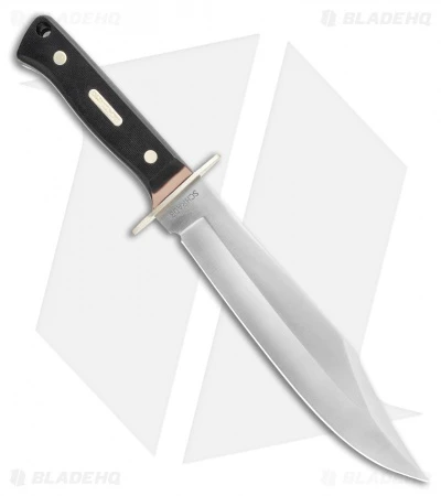 Schrade Old Timer Bowie Fixed Blade Knife Black/Tan (10" Satin) 4 Schrade Old Timer Bowie Fixed Blade Knife Black/Tan (10" Satin) - Image 2
