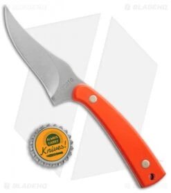 Schrade Old Timer Sharpfinger Fixed Blade Hunting Knife Orange (3.25" Satin) -Sharp Knife World Schrade Old Timer Sharpfinger orange satin BHQ 62079 er size
