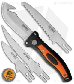 Schrade Old Timer Interchangeable Switch-It Knife Black/Orange Polymer 1129767 -Sharp Knife World Schrade Old Timer Switch It Orange BHQ 116628 jr bottlecap