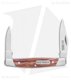 Schrade Old Timer 3-Piece Rosewood Handle Folder Knife Set 1135033 -Sharp Knife World Schrade Ot 3Pc Wood Handler Folder Com BHQ 117105 LS Third