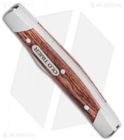 Schrade Old Timer 3-Piece Rosewood Handle Folder Knife Set 1135033 -Sharp Knife World Schrade Ot 3Pc Wood Handler Folder Com BHQ 117105 LS Third Spine