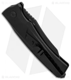 Sharp Knife World -Sharp Knife World Schrade SC90 Black Aluminum Black Serr BHQ 34170 er side