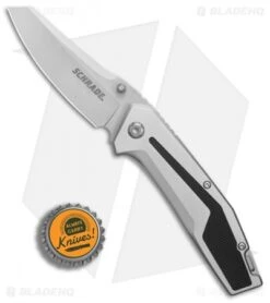 Schrade SCH705 Liner Lock Knife Aluminum/Rubber (3" Bead Blast) 1084289 9 Schrade SCH705 Liner Lock Knife Aluminum/Rubber (3" Bead Blast) 1084289 -Sharp Knife World Schrade SCH705 Aluminum Rubber BB BHQ 81957 er bottlecap