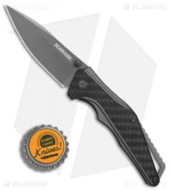 Schrade SCH706 Liner Lock Knife Aluminum/Carbon Fiber (2.75 Gray) 1084291 -Sharp Knife World Schrade SCH706 Aluminum CF gray BHQ 81278 er bottlecap