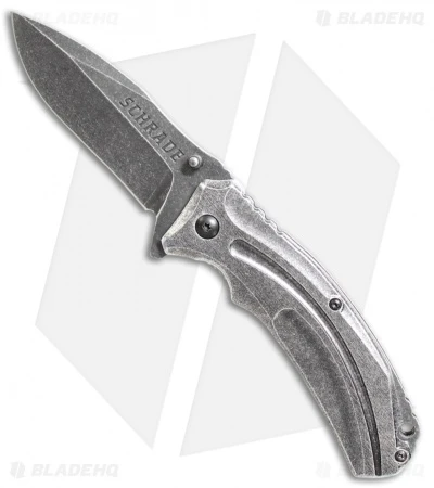 Schrade Stonewash Liner Lock Knife (3.5" Black SW) SCH504 3 Schrade Stonewash Liner Lock Knife (3.5" Black SW) SCH504
