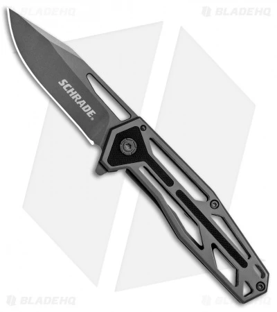 Schrade Cage Skeletonized Frame Lock Knife Gray (2.75" Gray)1084283 3 Schrade Cage Skeletonized Frame Lock Knife Gray (2.75" Gray)1084283