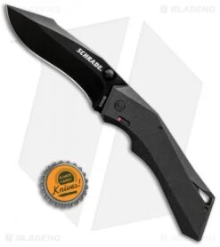 Schrade Shiznit MAGIC Spring Assisted Knife Black (3.375" Black) -Sharp Knife World Schrade Shiznit MAGIC SA Black Black SCHA13B BHQ 61999 jr bottlecap
