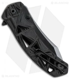 Schrade Shizzle MAGIC Spring Assisted Knife Black (3.375" Black) 8 Schrade Shizzle MAGIC Spring Assisted Knife Black (3.375" Black) -Sharp Knife World Schrade Shizzle MAGIC SA Black Black SCHA11B BHQ 61991 jr side