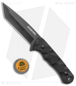 Schrade Regime Tanto Fixed Blade Knife Black G-10 (4" Black AUS-8) -Sharp Knife World Schrade Tanto Fixed AUS 8 Steel Balck G 10 Black BHQ 125128 jr bottlecap