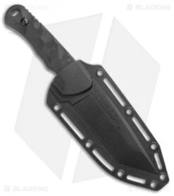 Schrade Regime Tanto Fixed Blade Knife Black G-10 (4" Black AUS-8) -Sharp Knife World Schrade Tanto Fixed AUS 8 Steel Balck G 10 Black BHQ 125128 jr sheath