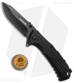 Schrade U.G. Liner Lock Knife Black W/Firestarter (3.5" Black) 9 Schrade U.G. Liner Lock Knife Black W/Firestarter (3.5" Black) -Sharp Knife World Schrade U.G. LL Black Firestarter Black 1100046 BHQ 93631 jr bottlecap
