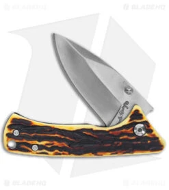 Schrade Uncle Henry 2 Piece Pocket Knife & Fixed Blade Knife - Faux Stag -Sharp Knife World Schrade Uncle Henry 2 Piece Fixed Folder BHQ 176532 jr folded