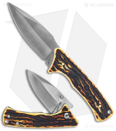 Schrade Uncle Henry 2 Piece Pocket Knife & Fixed Blade Knife - Faux Stag
