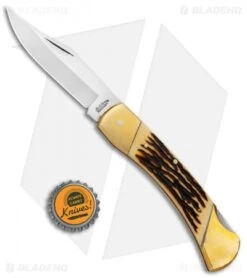 Schrade Uncle Henry Papa Bear Traditional Pocket Knife 5" Brown Staglon SCHLB8 -Sharp Knife World Schrade Uncle Henry Papa Bear Traditional Brown Staglon SCHLB8 BHQ 62058 jr bottlecap