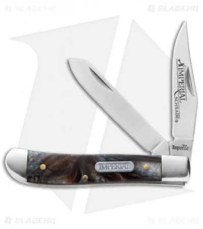 Schrade Imperial Trapper Knife 3.5" Red Swirl IMP16T 3 Schrade Imperial Trapper Knife 3.5" Red Swirl IMP16T