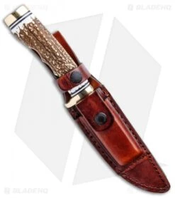 Uncle Henry Next Gen Fixed Blade Knife (4.8" Satin) 153UH -Sharp Knife World Uncle Henry Next Gen Stag Satin 153UH BHQ 93627 jr sheath