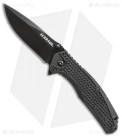 Schrade Liner Lock Knife Black ABS (3.25" Black) SCH002