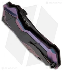 Schrade SCHA3CBS Chameleon Tanto MAGIC Spring Assisted Knife (2.9" Black Serr) -Sharp Knife World schrade chameleon magic scha3cbs side