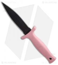 Schrade Compact Boot Knife D/E Pink (3.5" Black) SCHF19P -Sharp Knife World schrade compact boot knife DE pink black SCHF19P BHQ 21983 er side